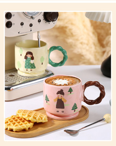 Copo cerâmico de alto valor Internet celebridade cartoon home office caneca <span class=keywords><strong>cute</strong></span> girl copo café lembrança - Product Image 5