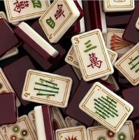 Tuiles de Mahjong Américain en Acrylique Personnalisables et Durables pour Vente en Gros, Ensemble de Mahjong Numéroté en Anglais pour Jeu de Société Familial