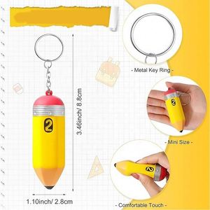 <b>Custom</b> Logo Pu Foam Pencil Shaped Stress Reliever <b>Keychain</b> for Promotional Giveaway - Product Image 3