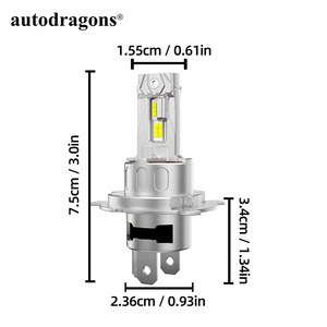 Ampoule de phare LED 1:1 HALOGEN DESIGN 3570 30W 4000LM H7 H8 H9 H11 9005 9006 9012 H10 H4 Ampoules de phare LED M29 - Product Image 3