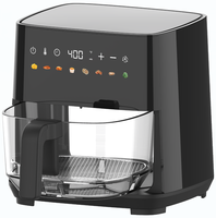 Friteuse à air numérique Anbolife 4,5 L, sans huile, commande tactile, panier amovible, antiadhésive, pour la maison et l'extérieur, OEM, directement de l'usine