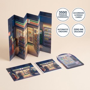 Kit <span class=keywords><strong>de</strong></span> <span class=keywords><strong>Pegatinas</strong></span> 3D Personalizadas DIY: <span class=keywords><strong>Tienda</strong></span> <span class=keywords><strong>de</strong></span> Conveniencia Acogedora a Medianoche, <span class=keywords><strong>Pegatinas</strong></span> PET Antiestrés con Tarjeta <span class=keywords><strong>de</strong></span> Escena Plegable - Product Image 5