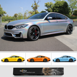 Film adhésif <span class=keywords><strong>holographique</strong></span> coloré 6,5 mil en PET PVC de luxe durable, effet laser arc-en-ciel, anti-rayures, changeant de couleur pour carrosserie de voiture - Product Image 2