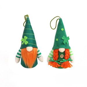 Gnomes du jour de la Saint-Patrick avec lumières, chapeau à paillettes, ornements en peluche du jour de la Saint-Patrick avec trèfle, décorations de table pour la maison - Product Image 5