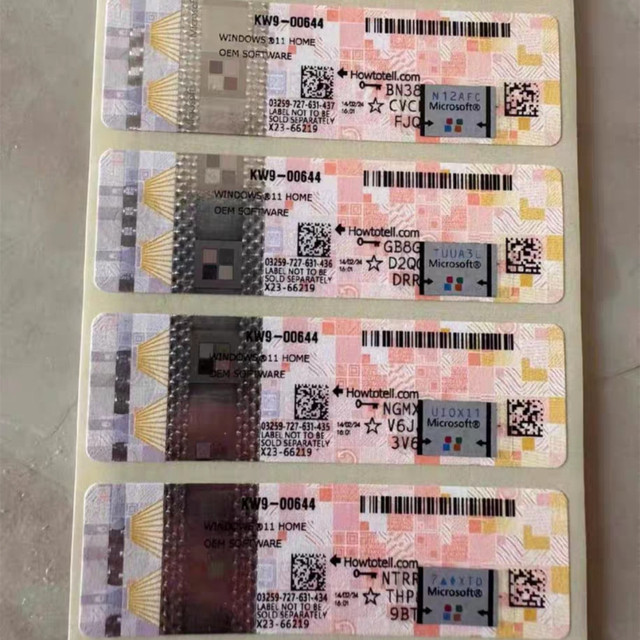 For Win 11 Home Sticker COA with OEM Key Genuine License Global Online Activation 6 Months Warranty in Stock Operating System