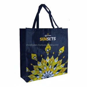 ถุงช้อปปิ้งเคลือบ BOPP พิมพ์กราเวียร์ ปรับแต่งได้ เป็นมิตรกับสิ่งแวดล้อม 100% นำกลับมาใช้ใหม่ได้ โปรโมชั่นเวียดนาม - Product Image 1