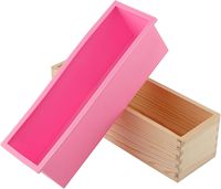 Moule à savon de 42 oz avec découpeur ondulé et droit en acier inoxydable, kit de moule en silicone pour la fabrication de savon, pour les fournitures de fabrication de savon