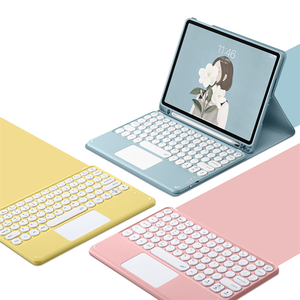 Étui en cuir à fermeture magnétique sans fil pour <span class=keywords><strong>iPad</strong></span>, avec touchpad, crayon compatible avec <span class=keywords><strong>iPad</strong></span> air1, <span class=keywords><strong>air2</strong></span> 9.7 et 2017/2018 pro - Product Image 1