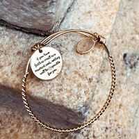 2023 nouveau gros acier inoxydable graine de moutarde réglable charme dieu est en elle, elle n'échouera pas BRACELET bijoux pour femmes