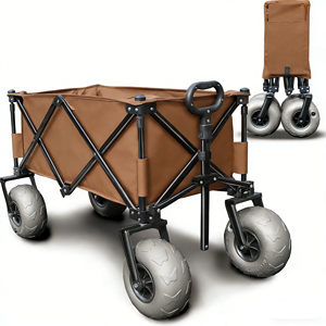Chariot de <span class=keywords><strong>camping</strong></span> tout-en-un à prix de gros, facile à transporter, avec grandes roues antidérapantes à ballons - Product Image 1