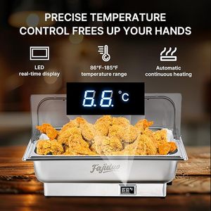 Pentola Elettrica da 7L con Coperchio Arrotolabile, 600W, Temperatura Regolabile, per Casa, Hotel, Catering e Feste - Product Image 3