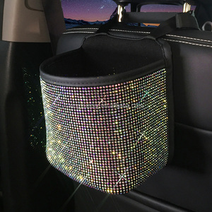 Kim Cương Pha Lê Rhinestone Du Lịch <span class=keywords><strong>Caddy</strong></span> Lưu Trữ Túi Khoảng Cách Điện Thoại Chủ Thẻ Bling Treo Túi Thùng Rác Có Thể Xe Trở Lại Chỗ Ngồi Tổ Chức - Product Image 3