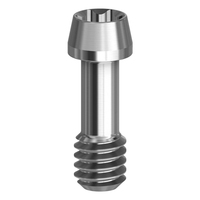 Sekrup Abutment Implan Gigi Permukaan TiN 1.27mm Internal Hex Grade 5 Titanium Prosthetic Bolt CNC