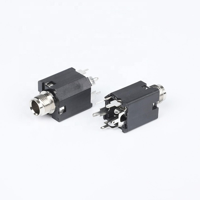 LianZhan CK6.35-630C-5P 6.35mm Female 1/4 Inch 5 Pin Stereo Audio Jack PCB Mount Headphone Connector