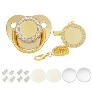 Hot thăng hoa tùy chỉnh kim cương núm vú Bling Silicone trẻ sơ sinh núm vú BPA Free độc đáo núm vú