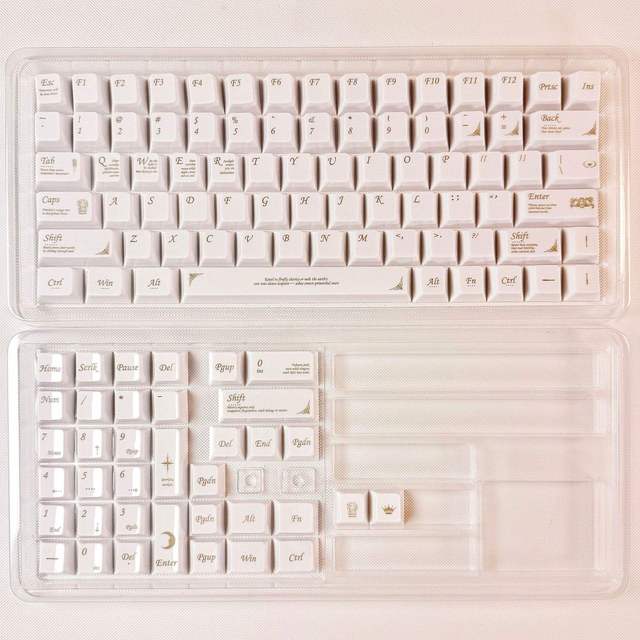Wholesale Small Full Set of Cherry Height PBT Customized DIY Mechanical Keyboard Keycaps White Ceramic Stock