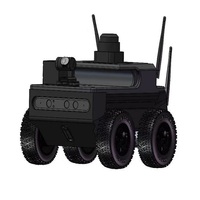 Robot d'inspection tout-terrain à quatre roues motrices avec inspection vidéo pour la sécurité des ateliers industriels et la patrouille