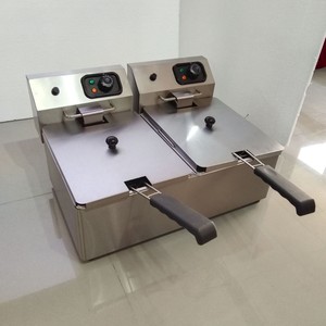 Freidora Eléctrica de Doble Cilindro y Doble Bandeja OT-6L-2 de Venta Directa del Fabricante OT para Papas Fritas, Pollo Frito y Chuletas - Product Image 3