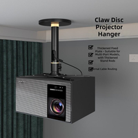 Support de projecteur de plafond réglable de 15 à 45 cm avec passage de câbles interne, capacité de 10 kg, compatible avec le projecteur X50 ultra TITAN NOIR