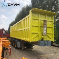 Semi-remorque benne basculante 3/4/5 essieux, capacité 80 tonnes, 40 mètres cubes, benne hydraulique arrière, pour le transport de gravier et de sable
