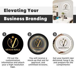 Letrero de Neón con Logo Personalizado, Letrero LED con Logotipo para Negocios Personalizado con Patrón UV, para Salón de Uñas, <span class=keywords><strong>Barber</strong></span>ía, Estudio, Tienda, Bar, Oficina y Habitación - Product Image 2