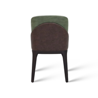 Chaise de salle à manger en chêne massif avec revêtement en cuir, assise et dossier en mousse haute densité, style japonais, chaise en bois pour café