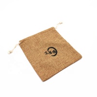 Sac en toile de jute recyclable avec cordon de serrage et logo personnalisé pour le stockage des grains de café, des aliments et du vin, emballage cadeau
