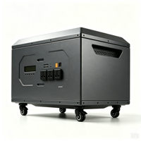 Station d'alimentation portable 3500W 5632Wh LiFePO4, générateur solaire, stockage d'énergie de secours domestique, roues de transport, alimentation extérieure