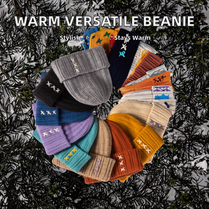 Chapeau en tricot jacquard en acrylique chaud pour l'automne et l'hiver, pour hommes et femmes, polyvalent, tendance, circonférence de la tête de 56 à 58 cm, amincissant le visage - Product Image 2