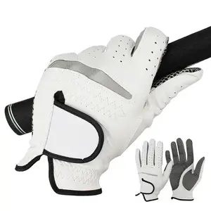 Golf Gloves Men Left Hand Rain Grip Value All Weather Durable Grip Size Small Medium Large XL White Black Blue Red Brown