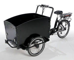 Vélo cargo électrique à 3 roues pour adultes, à chargement frontal, pour le <span class=keywords><strong>transport</strong></span> d'enfants, tricycle électrique, vélo <span class=keywords><strong>hollandais</strong></span> mobile avec boîte en bois - Product Image 3