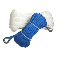 Corde de marinage double tressée en nylon, résistante à l'abrasion, pour amarrage de bateaux et yachts, taille personnalisée, fournie directement par l'usine