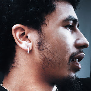 Orecchino a Cerchio da Uomo in Argento Sterling 925 da 15mm Gioielli Hip Hop con Diamanti Zirconia Cubica 5A Placcato Oro 14k da Donna Iced Out - Product Image 5