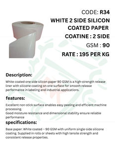 Premium <b>White</b> Double Side Silicon Coated Paper Roll Release Liner for Labels <b>Tapes</b> Packaging and Industrial Use - Product Image 5