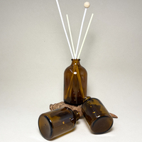 Vente en gros de flacons en verre ambré de 50 ml et 100 ml pour diffuseur d'huiles essentielles, avec bouchon en liège, pour l'aromathérapie, en carton