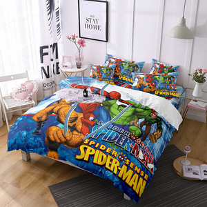Nuovo Set di Biancheria da Letto Personalizzabile, Morbido e Delicato sulla Pelle, Federe 100% Poliestere, Set Copripiumino per Bambini con Motivo <span class=keywords><strong>Spiderman</strong></span> - Product Image 5