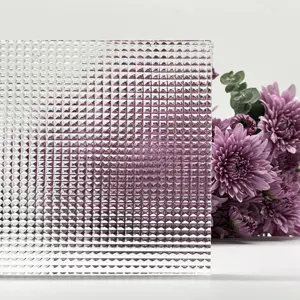 Kaca Berpola Tekstur Kristal Buram Bertekstur Dekoratif dengan Harga Terjangkau