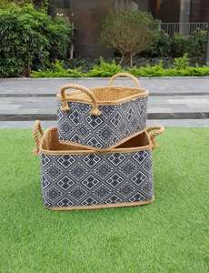 Durable Woven Rattan Laundry Bin with Lid and Handles <b>Large</b> Capacity Breathable Clothes Organizer <b>Basket</b> for Modern Home Decor - Product Image 2