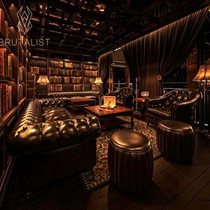 Luxury Vintage-Style Cocktail Bar Interior Design Furniture Nightclub Lounge Bar Counter and Display Cabinets store decoration - Product Image 3