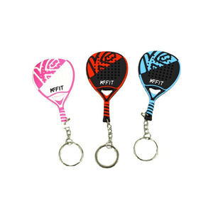 Custom Soft PVC Rubber Bat Racquet Racket PADEL Racket Keychain