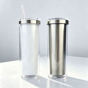 Vaso delgado de 20 oz para sublimación con diseño de globo de nieve, taza reutilizable con brillantina para beber agua diariamente al aire libre - Product Image 6