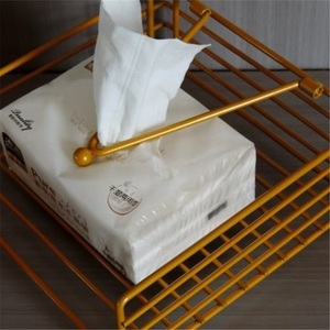 Porte-papier toilette en fer forgé pour la maison, écologique, moderne, simple, élégant, comptoir, noir, blanc, or - Product Image 1