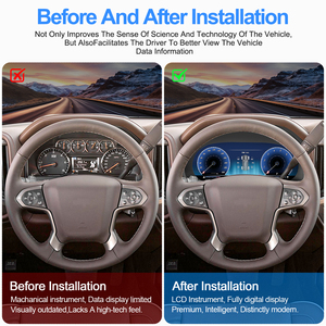 NaviHua - Panel de Instrumentos Digital Virtual Linux de 12.3 Pulgadas para Chevrolet Silverado GMC Sierra 2014-2018, Plug and Play, CE, FCC, Velocímetro para Tablero de Auto - Product Image 3