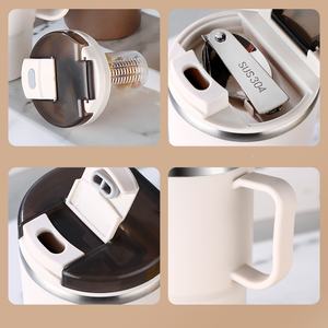 Vente chaude Tasse à café isolée en acier inoxydable à double paroi personnalisée avec logo de <span class=keywords><strong>bureau</strong></span> Tasse à eau en plastique pour lait - Product Image 3