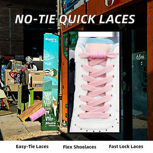 Lacets élastiques en polyester YB 2025 NOUVEAU, lacets sans nœuds, capsule à vis en métal pour baskets pour enfants et adultes - Product Image 2