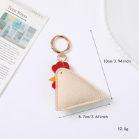 Nouveau porte-clés dessin animé écrevisse, breloque de sac homard, pendentif de sac à dos ours, porte-clés en cuir thème anime, cadeaux pour femmes et étudiantes