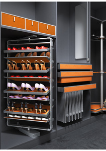 Household Durable Revolving Aluminum <b>Shoe</b> <b>Storage</b> <b>Rack</b> Space-Saving Multi-Layer Slim Rotating Cabinet Hardware Fittings - Product Image 2