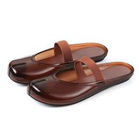 Nouvelles tendances transfrontalières en ligne : Chaussures à bout fendu ornées de cristaux, Tongs ferme-pieds, Mules à brides, Sandales en PVC effet gelée à bout fermé et à bout fendu