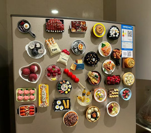 Aimants de réfrigérateur personnalisés, cadeau souvenir, aimants miniatures en forme de nourriture, décoration de la maison, sculpture alimentaire, ornement artistique en polyrésine - Product Image 2
