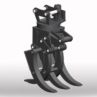 Garra Hidráulica para Troncos con Motor Cicloidal y Interruptor de Límite de Sujeción para Excavadoras de 5 a 7 Toneladas, para Carga de Madera